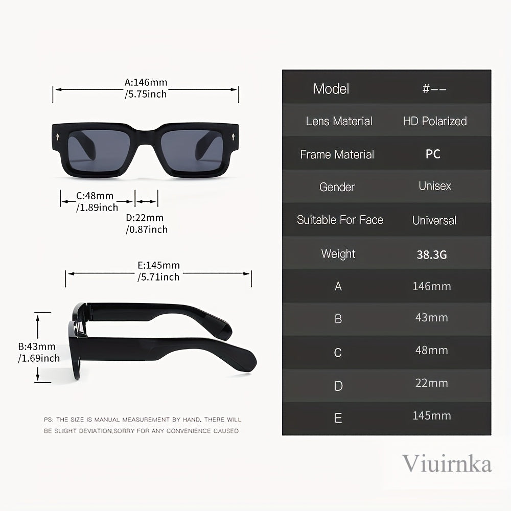2-Pack Chunky Square Retro Fashion Glasses | Bold Frame for Nightlife Events