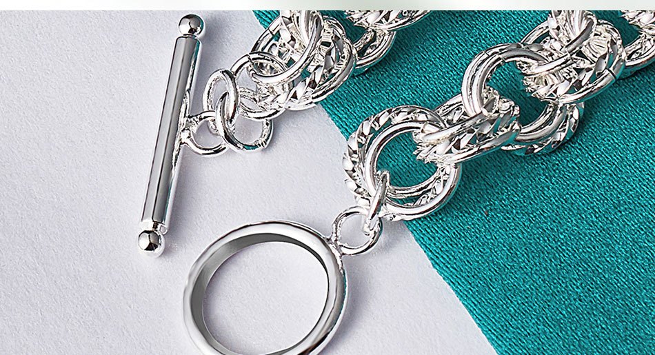 Set of 2 - S925 925 Silver - Elegantly Twisted Double Ring Bracelet - a Stylish And Minimalist Design - Perfect for Daily Use And Celebrations - Ideal for Valentine'S Day, Mother'S Day, Or Birthday Presents