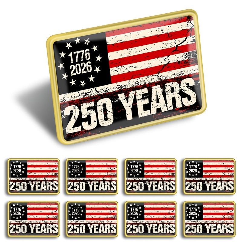 50pcs/50pcs Suitable for History Buffs & Collectors: 250th Anniversary of USA Founding (1776-2026) Retro Brooch Badge Collection - Commemorative Gift for &, for Patriotic Events, for /Office Display