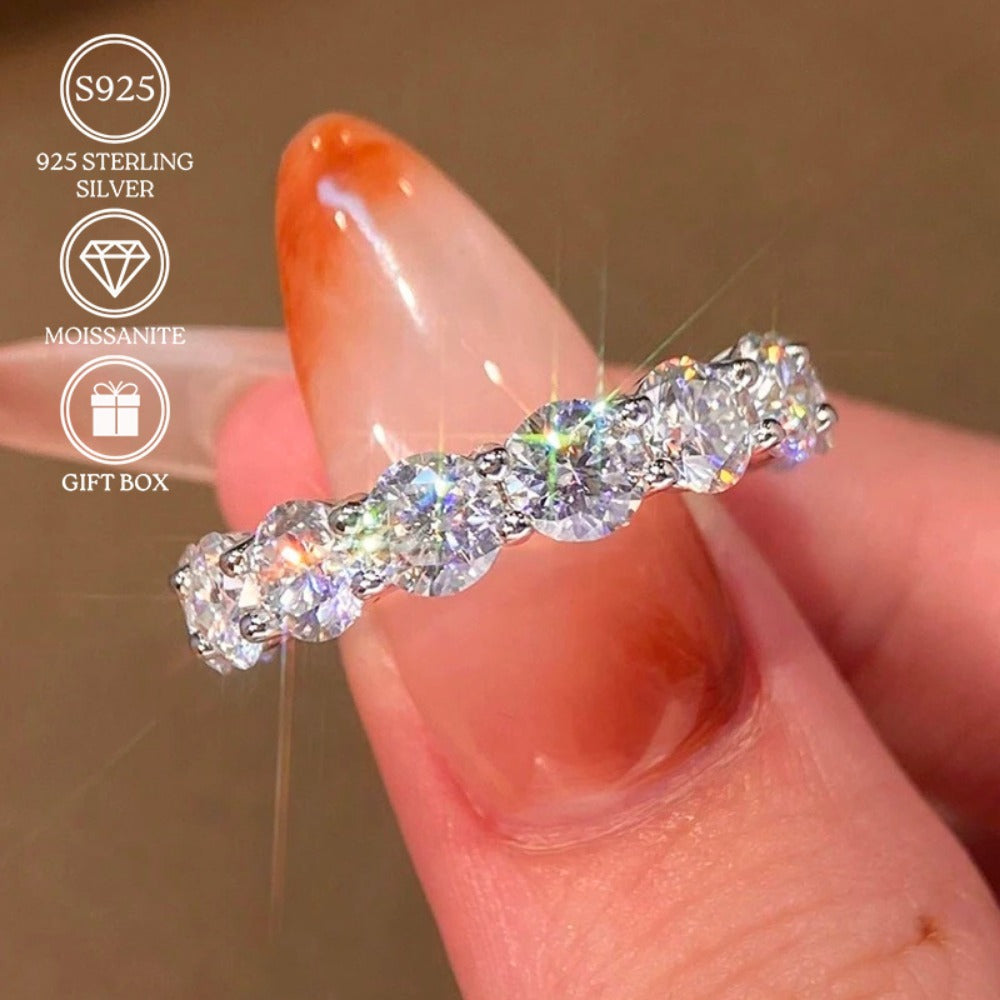 [Holidays Special Birthdays] 1 S925 Moissanite Wedding Ring With Sparkling Light, Perfect For Holidays And Special Birthdays, Birthday Jewelry | Elegant Ring Design | Ring, Moissanite Ring, Total Weight Of The Product (2.74g)