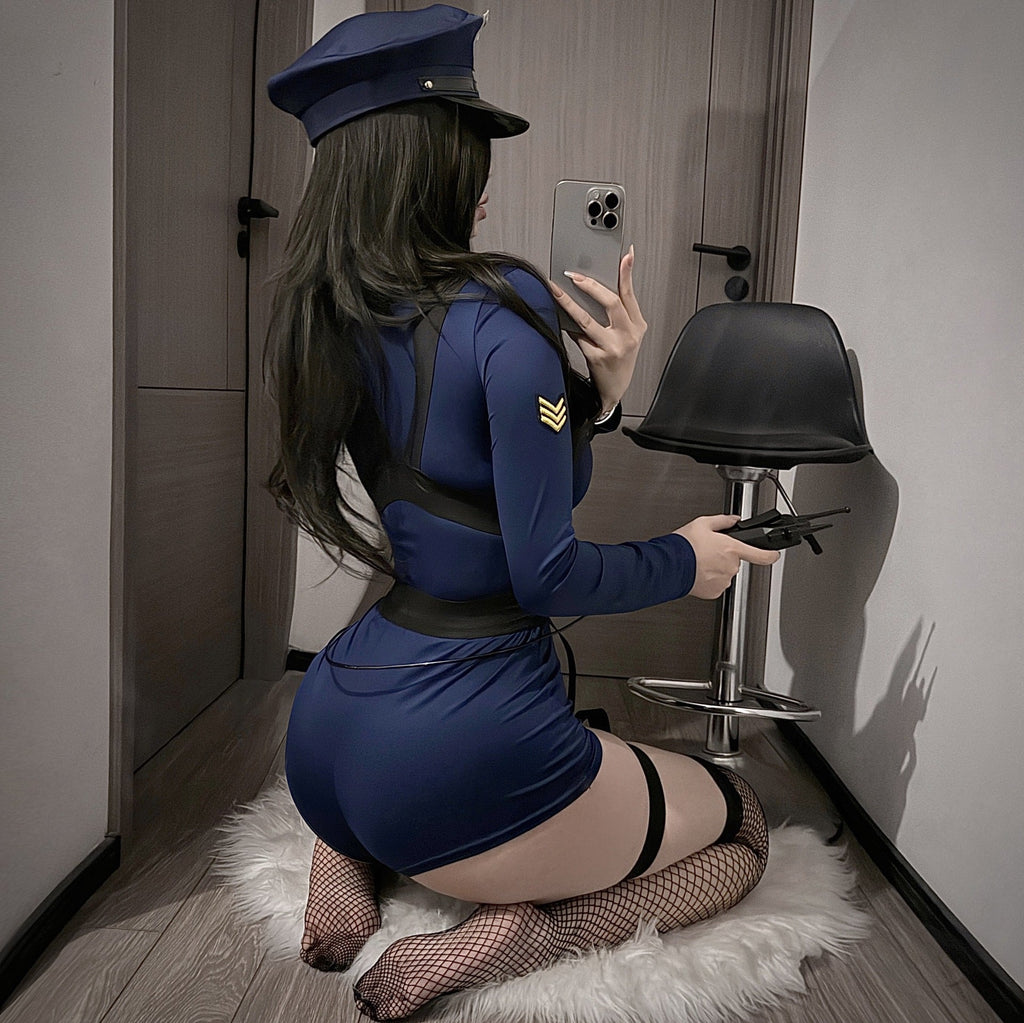 T-1098 Erotic lingerie sexy night show female Xcos uniform set seduces flight attendant outfit European and American style royal sister OL secretary