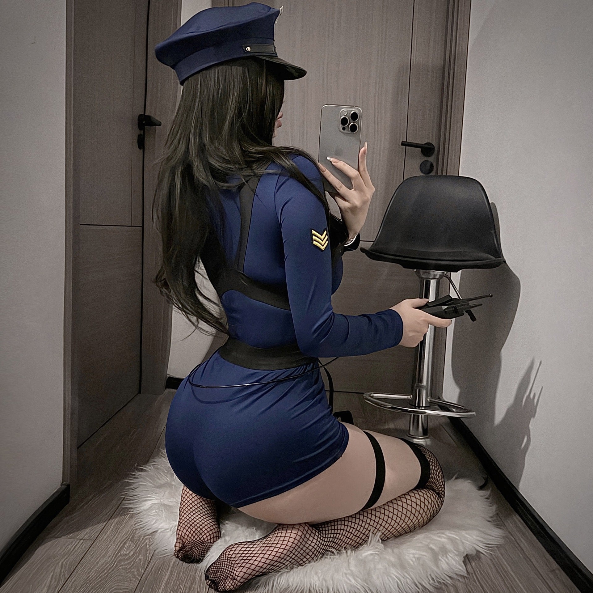 T-1098 Erotic lingerie sexy night show female Xcos uniform set seduces flight attendant outfit European and American style royal sister OL secretary