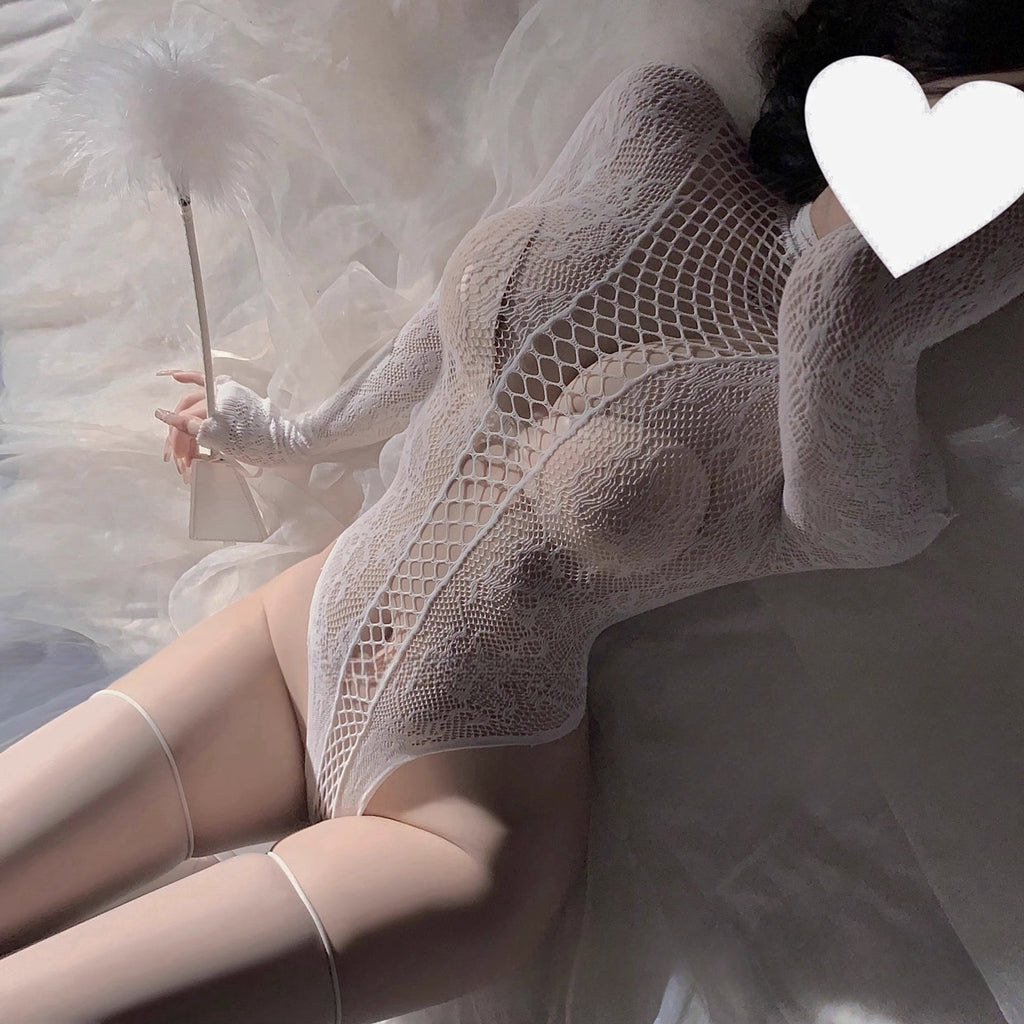 T-1999 Sexual Affection, Lingerie, Pure Lust, Style, Pajamas, Uniforms, Cut-out One-piece Netting