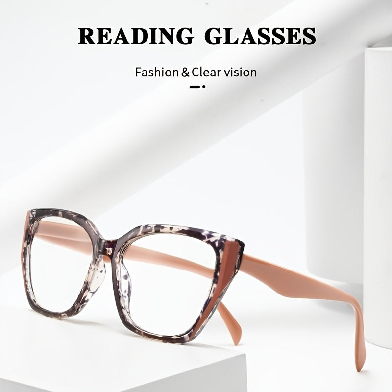 Set of 2 Pink Oversized Women, Featuring a Romantic Retro Design, Made with High-Quality PC Frames And Premium HD Lenses, Equipped with Spring Temples for Enhanced Comfort, Perfect for a Gentle And Stylish Look