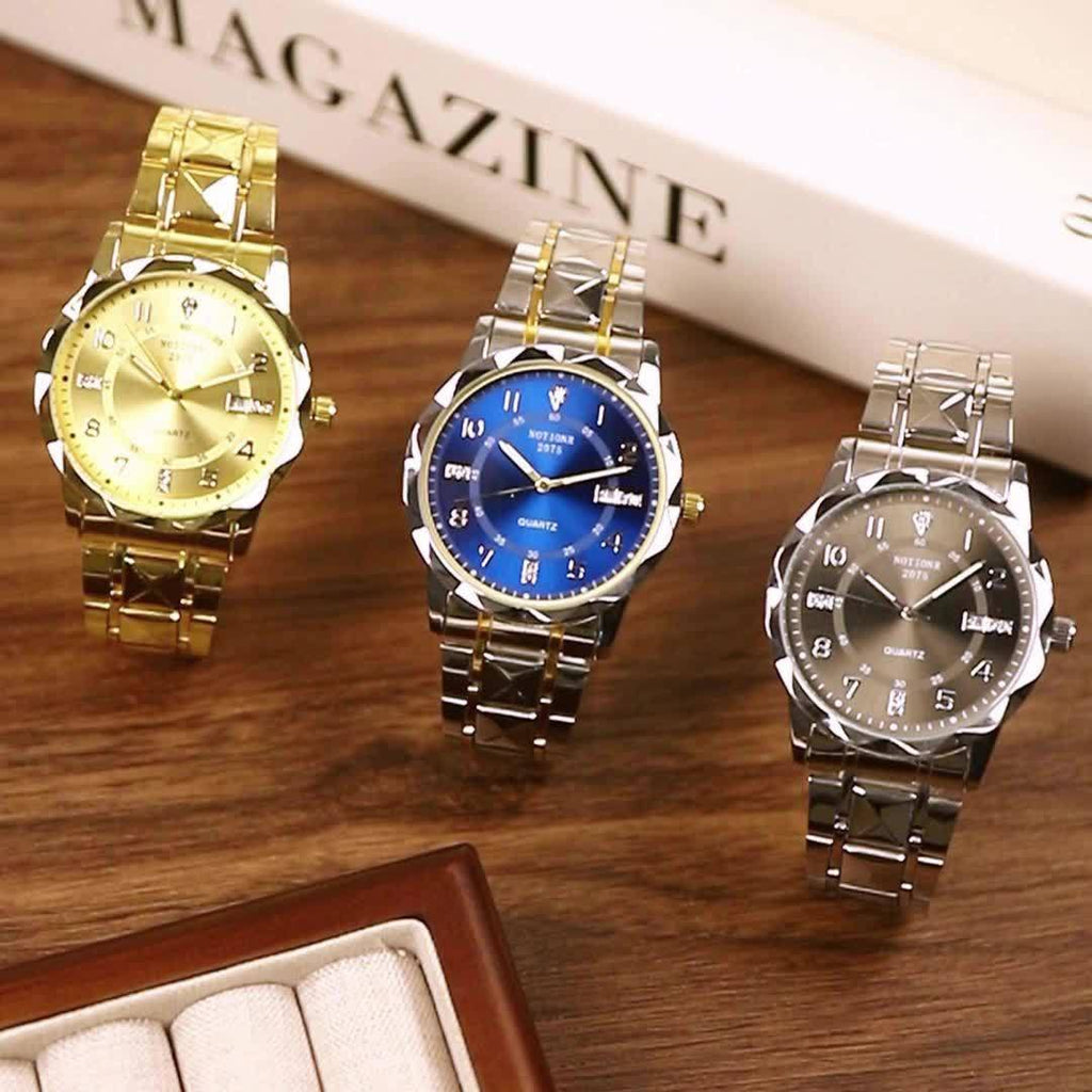 [Roman Rhinestones Quartz Watch] 1pc Men's Roman Rhinestones Quartz Watch | Stainless Steel Strap | Minimalist Classic Design | Ideal for Birthday, Holiday, Valentine's Day Gifts