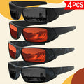 [4pcs Men'S Polarized Sports ] Classic Cross-Frame Design with High-Definition Polarized Lenses Featuring Vibrant Coatings. Color Options Adapt to Varying Light Conditions, Covering All Your Needs in One Set