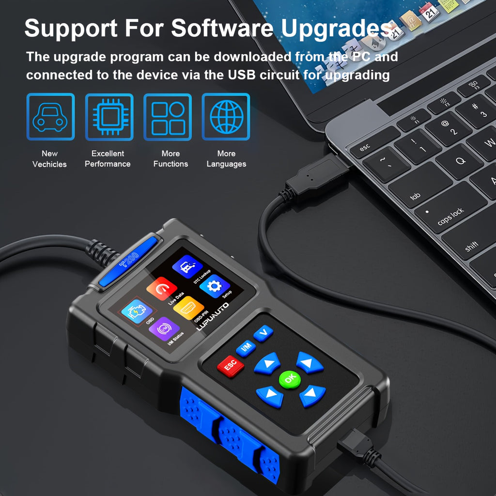 OBD2 Scanner Diagnostic Tool, OBD II Clear Reset Engine Error Code Professional Code Reader Diagnostic Scan Tools, Mode 6, Mode 8 & One-Click I/M, Plug & Play(Without Battery)Diagnostic Scanner For DIYers, OBD II Scanner For All OBDII Car Since 1996