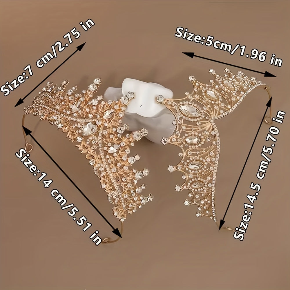 2pcs Baroque Luxury  Alloy Bridal High-End Party Wedding Banquet Ladies' Luxury Accessory Set