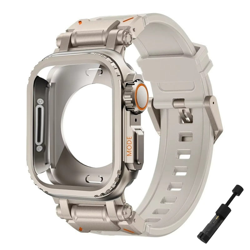 Veuto Stainless Steel Metal Strap, Apple Integrated Case The Watch Strap Additions Are Suitable for Both Men And Women of Apple Watch Iwatch. The Stainless Steel Fashionable Mesh Strap Is Compatible with 11/10/9/8/7/6/Ultra 2 SE Ultra 2