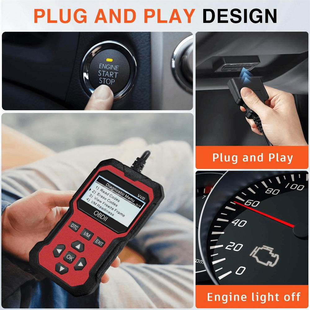 [OBD2 Scanner Tool] OBD2 Scanner Diagnostic Tool, Check Engine Code Reader OBD2 Scanner With Reset, I/M Readiness, Auto Check Engine Light Car Diagnostic Scan Tool For All OBDII Car Since 1996