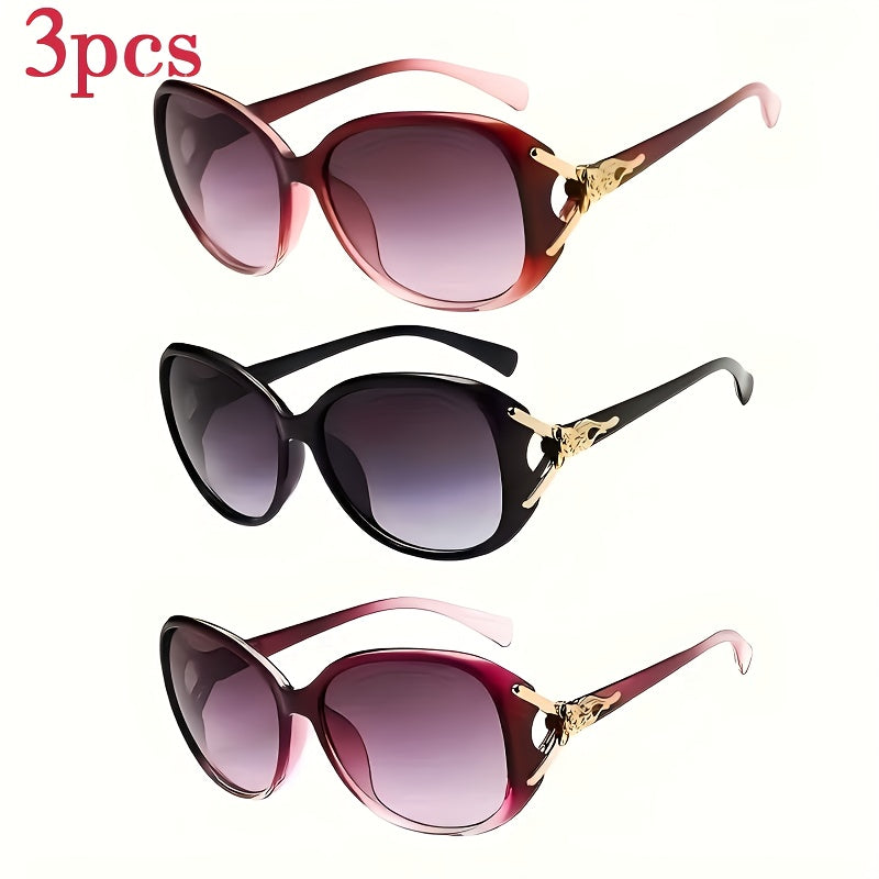 PALESHY 3pcs/6pcs Ladies Glasses Fashion Oversized Ladies Sunscreen Summer Anti-glare