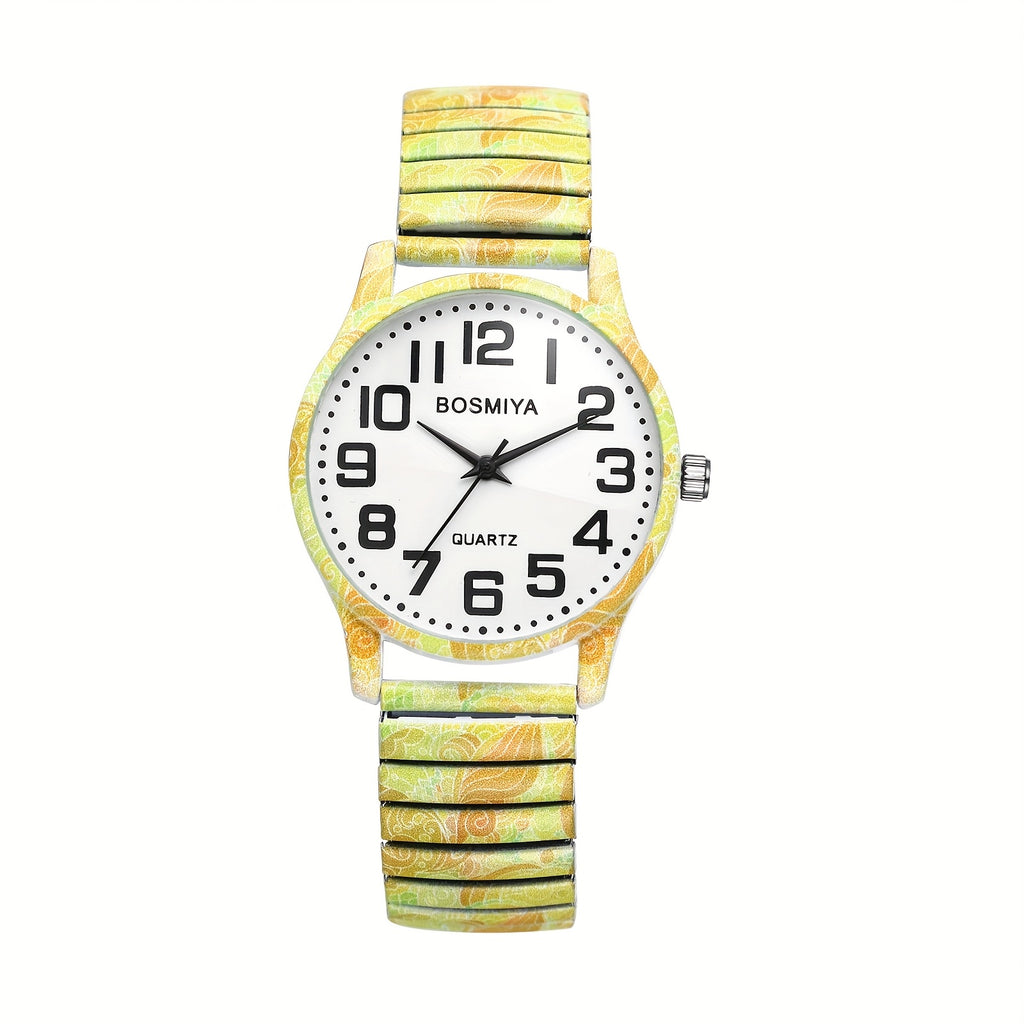 Bohemian Analog Quartz Watch, Men'S And Women'S Printed Wristwatch, Starry Sunflower Tree of Life Stretch Band, Large Arabic Numerals Scale Dial, Clear And Easy to Read, Easy to Wear, Valentine'S Day Christmas Birthday Gift