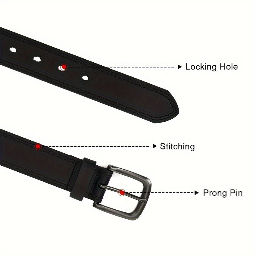 Men's Full Grain Leather Classic Fashion Jeans Belts, Handmade Men Leather Belt with Gift Box