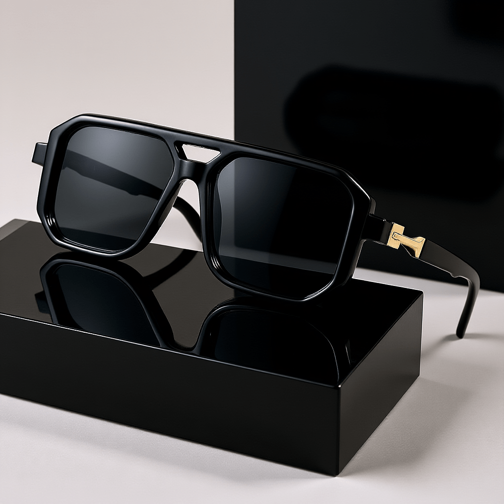 Stylish Oversized Square Frame Sunglasses for Men and Women - Protection - Unisex Retro Shades with Tortoiseshell Arms - Includes Sunglasses Case and Cleaning Cloth - Fashion Accessory for Travel, Beach, and Daily Wear
