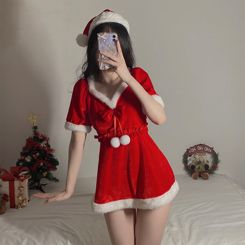 SD-6113 New erotic lingerie Christmas outfit cute plush sexy slim fit