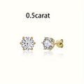 [Christmas Gifts] 0.5-3 Ct Moissanite Stud Earrings, 925 Sterling Silver, High Quality Christmas Gifts, Total Weight of The Product (1.39G)