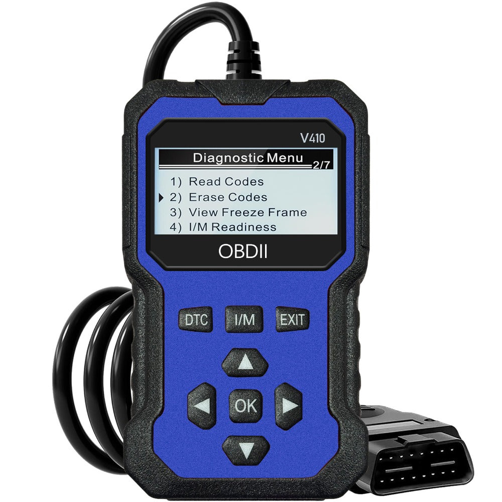 Advanced OBD II Scanner for Car Engine Fault Codes - CAN Diagnostic Tool with Freeze Frame & I/M Monitor, 9 Protocols, 6 Languages, Direct OBDII Connection, Compatible with 1996+ US/EU/Asian Vehicles, Vehicle Maintenance, Ergonomic Design, Easytouse Butto