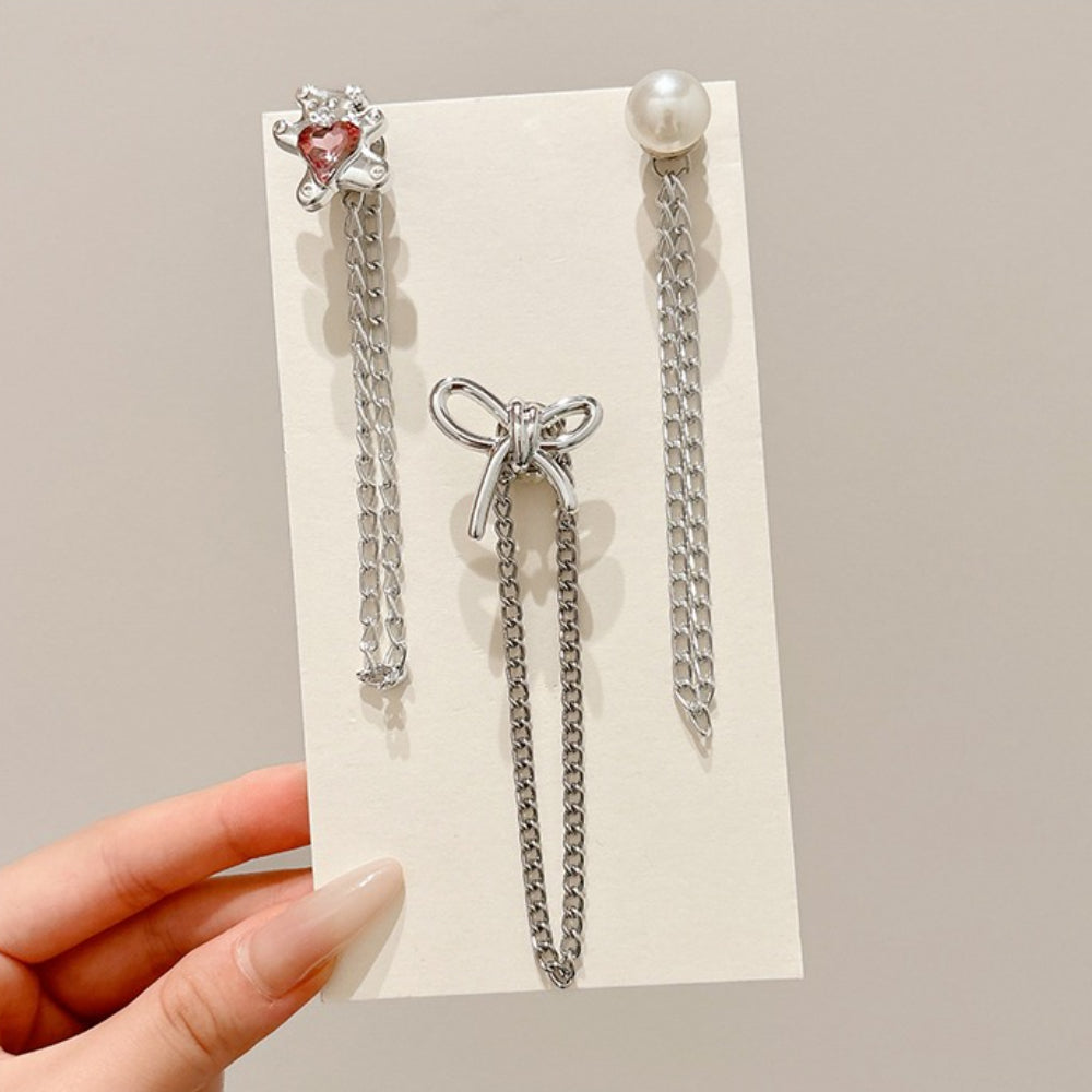 20pcs Clothing Shortening Tool, Decorative Buckle Chain at the Hem of Clothes and Pants, Firmly Fixed, Durable Metal Invisible Pin, Fashion Chain for Clothing Accessories, Suitable for Daily Wear and Clothing Matching
