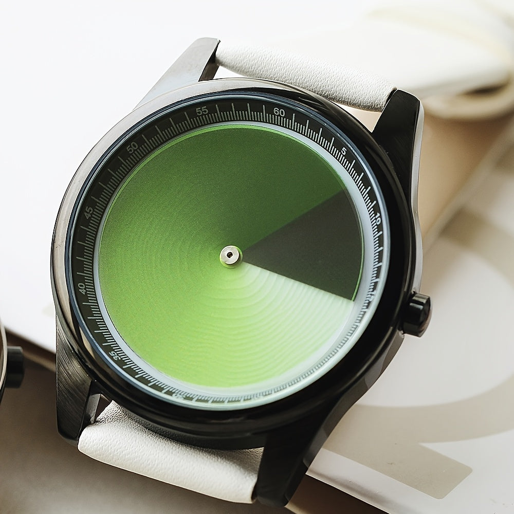 Creative Gradient Watch: Unisex Quartz Timepiece With 3 Mesmerizing Color Designs, Unique Way To Tell Time, Ideal Gift Choice For Holidays & Special Days