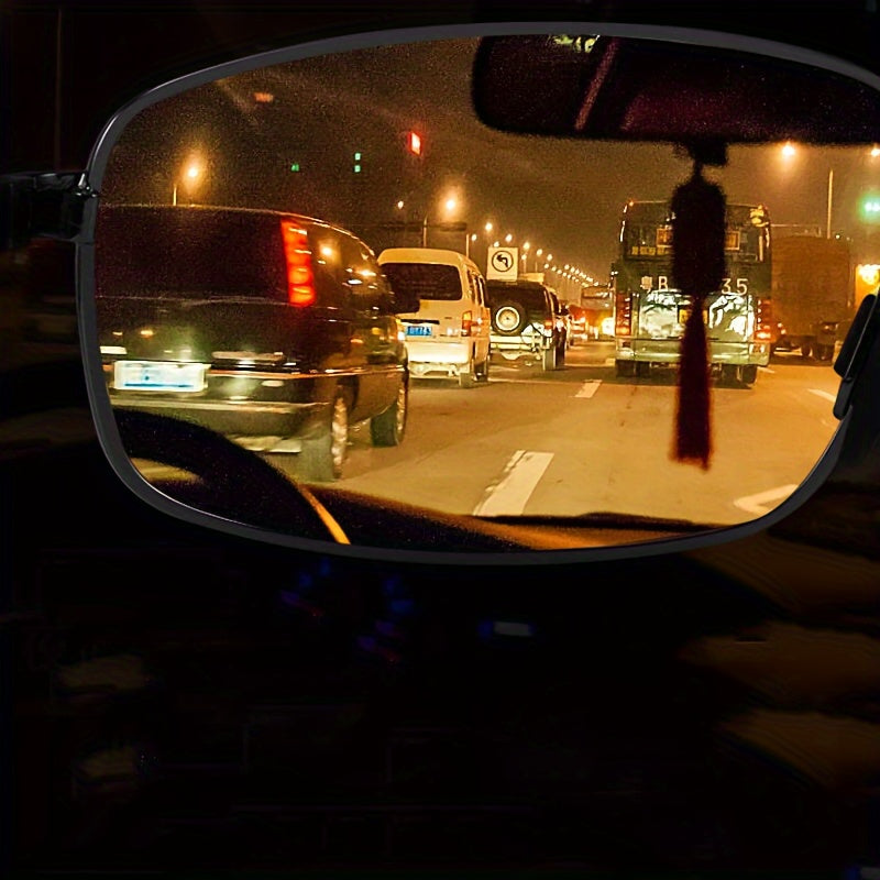 1pc/2pcs of Night Vision Wrap-Around Sunglasses for Driving, Suitable for Outdoor Sports Like Cycling, Fishing, And Hiking. Unisex Fashion Eyewear for Day And Night Use