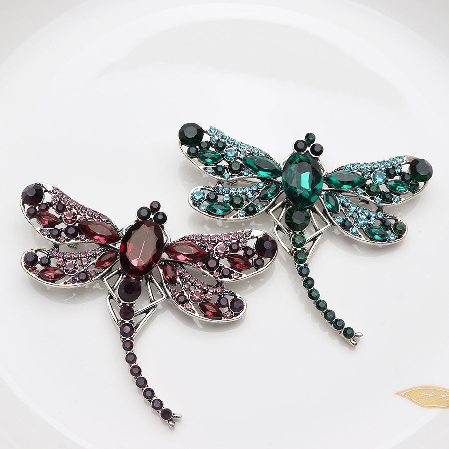 6pcs set of dragonfly brooch, elegant and colorful brooch, insect themed brooch, high-quality temperament brooch, showcasing luxury, clothing accessory brooch, suitable for daily wear, attending banquets, giving gifts
