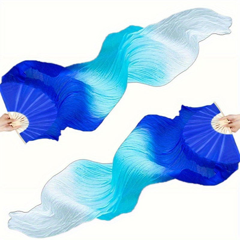 Set of 2 Folding Fans Available in 4 Colors, Ideal for Dance Events, Raves, Festivals, And Performances