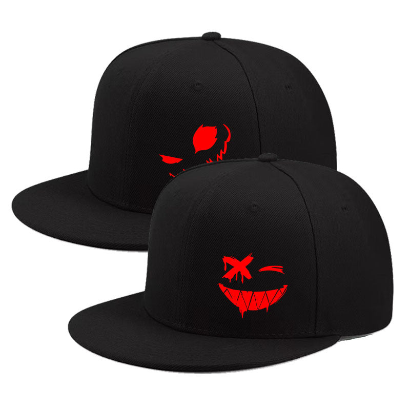2pcs Neutral Flat Edged Baseball Cap, Casual Street Style Breathable Flat Brimmed Cap, Comfortable Four Season Adjustable Street Dance Cap