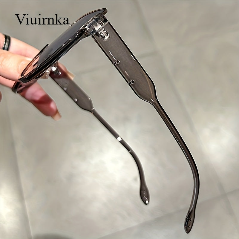 Trendy Unisex Oversized Semi-Circular Glasses - Glare-Resistant Shades Ideal for, Trips, And Daily Activities; Built to Last with Style