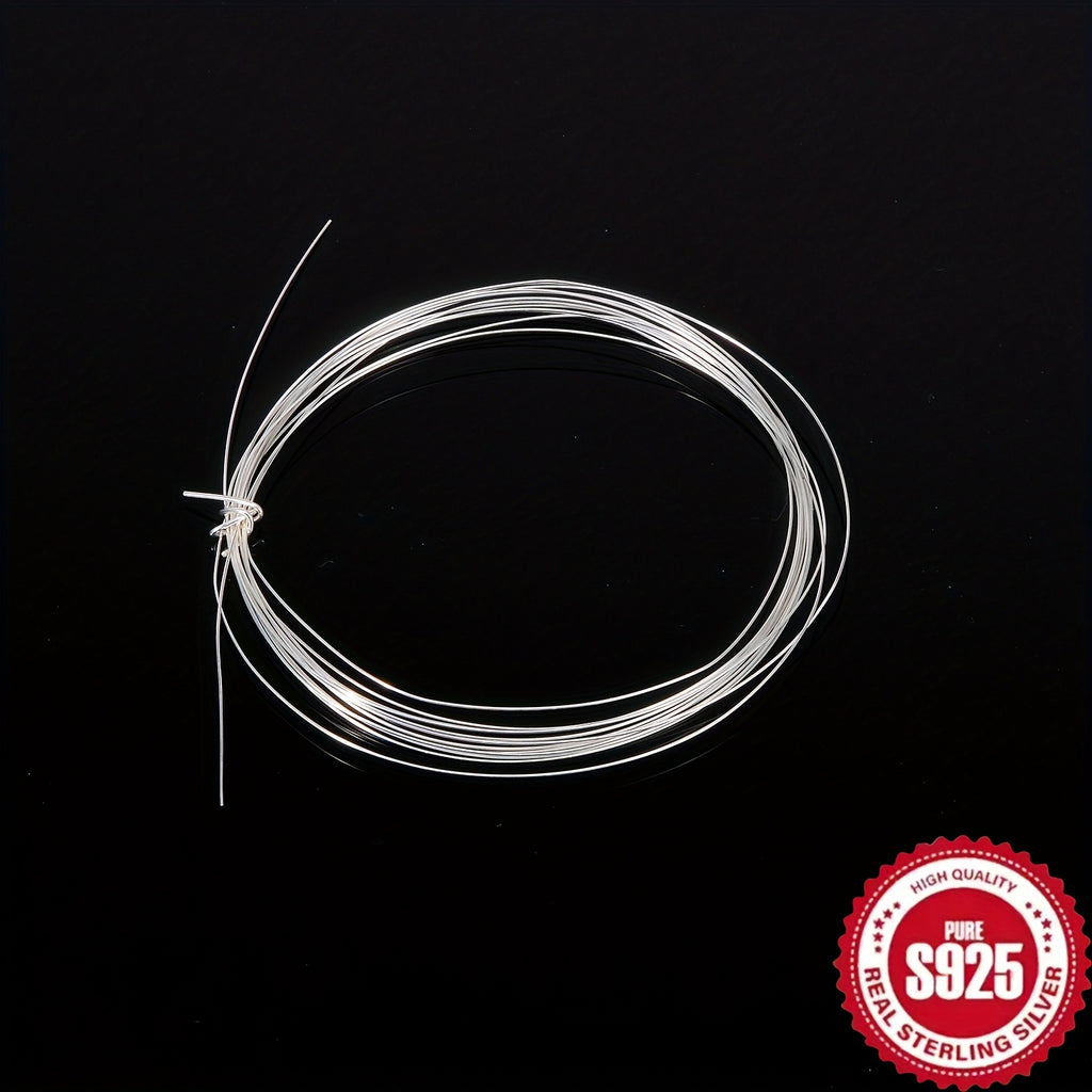 39.37inch Pure Silvery Wire, Handcrafted Wire, Braiding Wire, Thin Wire for Jewelry Making DIY