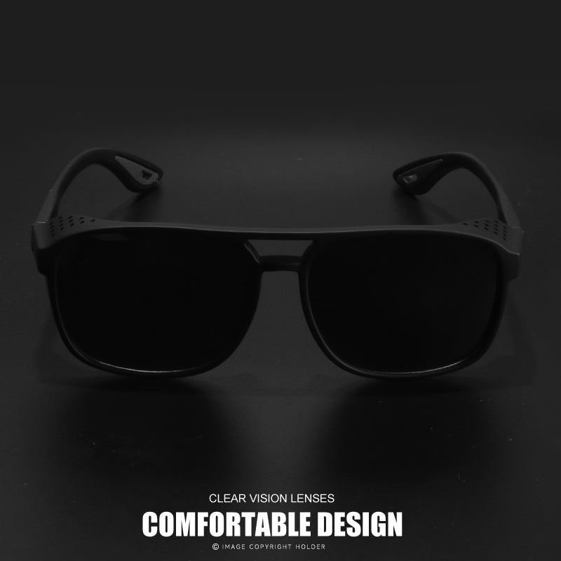 Circular Polarized Steampunk Sports Glasses - Stylish Polarized Running Glasses - Ideal for Fishing and Driving, Durable Side Cutout Frame, HD Lenses，sunglasses