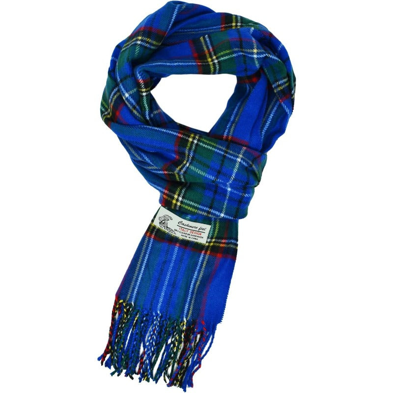 Scottish Stewart Tartan Plaid Luxurious Winter Scarf Soft Cashmere Feel 72"x12", Scottish Heritage Holiday Gift