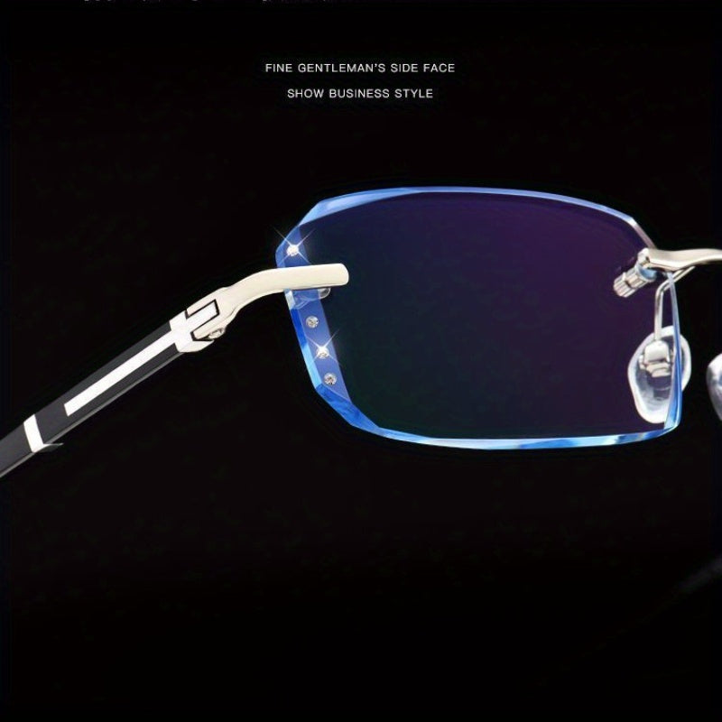 Fashionable Frameless Reading Glasses, Retro Elegant Style, Suitable for Clear Vision Indoors And Outdoors | for Use with Mobile Phone And Computer Screens