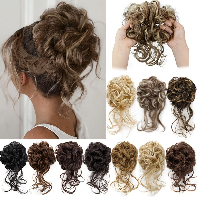 Legant Women's Synthetic Curly Hair Donut Hair Accessory, Costume Wig Bun, Must-Have for Chignon, Ideal for Daily Wear & Cocktail Party Looks, Easy-to-Style Wig