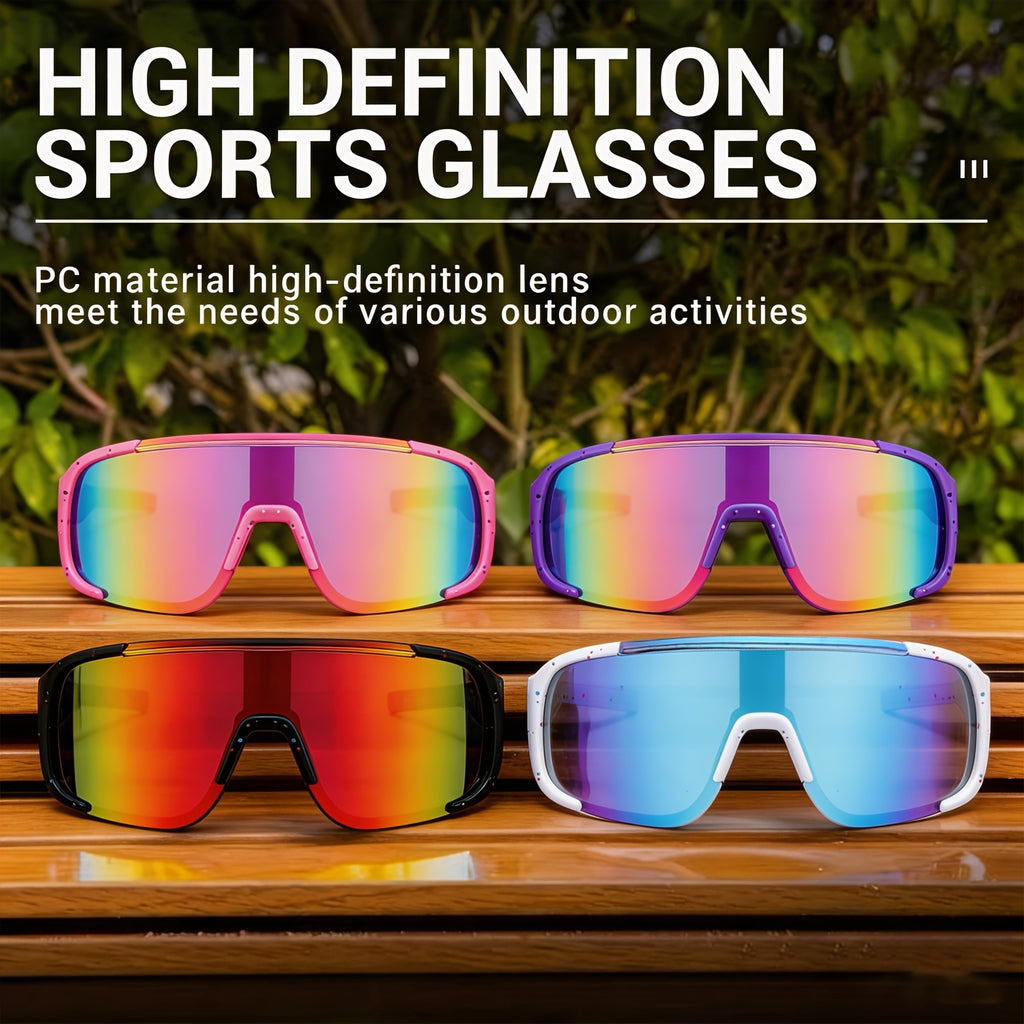 6 Pairs Of Men's And Women's Fashionable Glasses - Lightweight PC Frame, Resistant, Durable, Anti Glare, High-definition Lenses - Suitable for Outdoor Activities And Driving, Bicycle Glasses Accessories