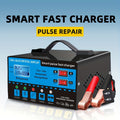 [Intelligent] 12V And 24V Intelligent Universal Battery Charger Inverter, With LCD Display Intelligent Maintenance Overcharge And Short Circuit Protection, Suitable For Intelligent Trickle Charging Maintenance Of Various Cars, Yachts, And Batteries