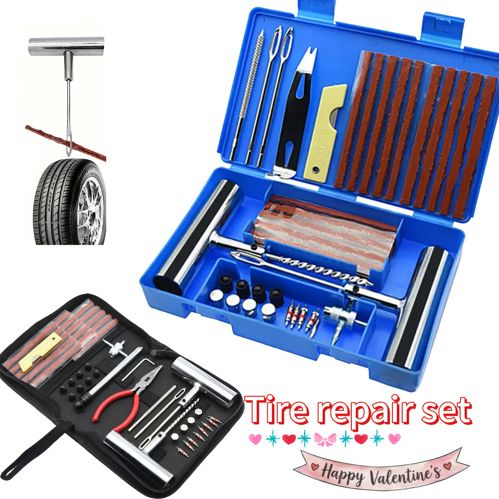 47/58/104/116pcs Tire Repair Tool Kit, Industrial Hand Tool Combination, Suitable for Cars, Motorcycles, Trucks, Tractors And Trailers, Durable Materials, No Battery Required, Automotive Maintenance Essentials. Valentine's Day Gift.