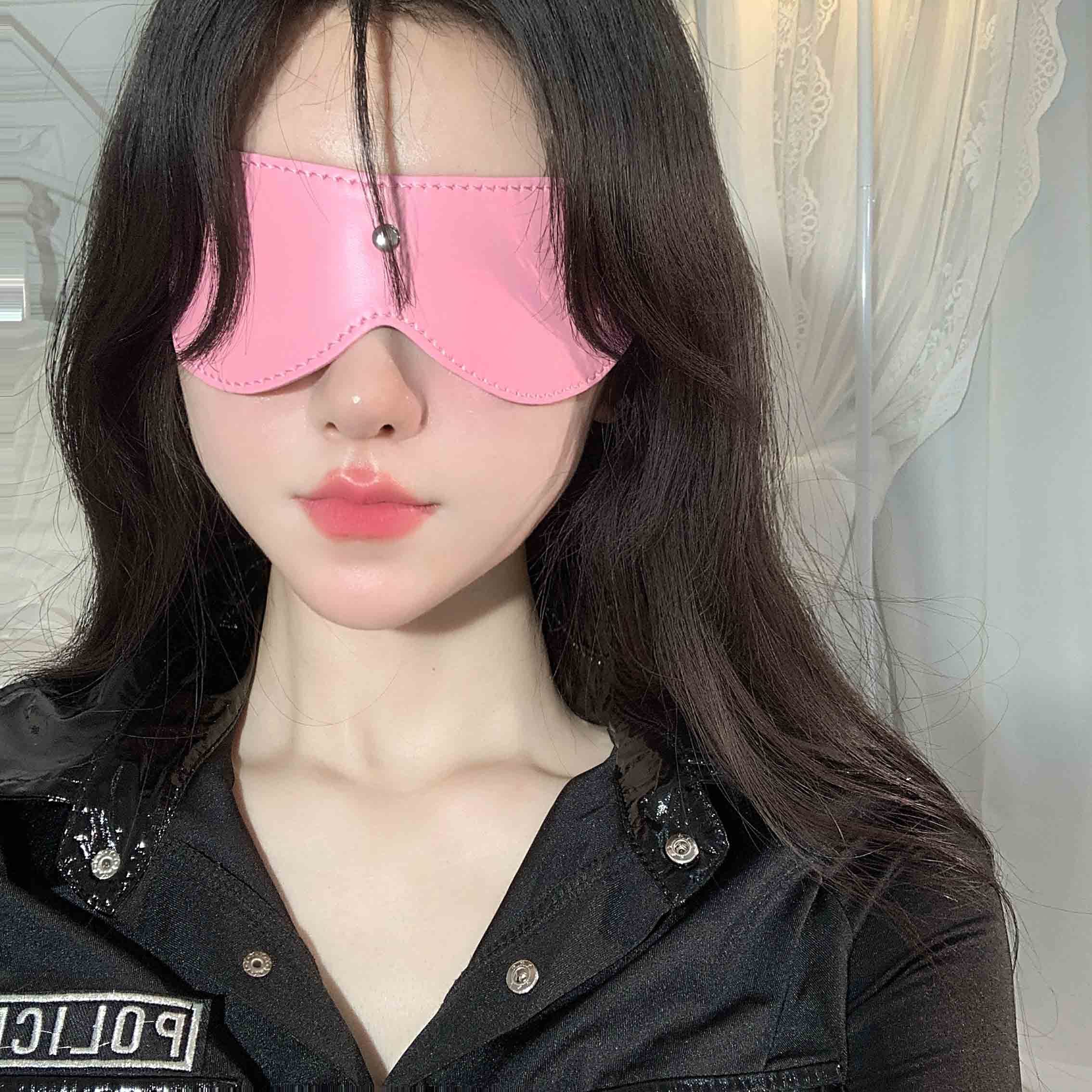 P-346 Leather blackout eye mask
