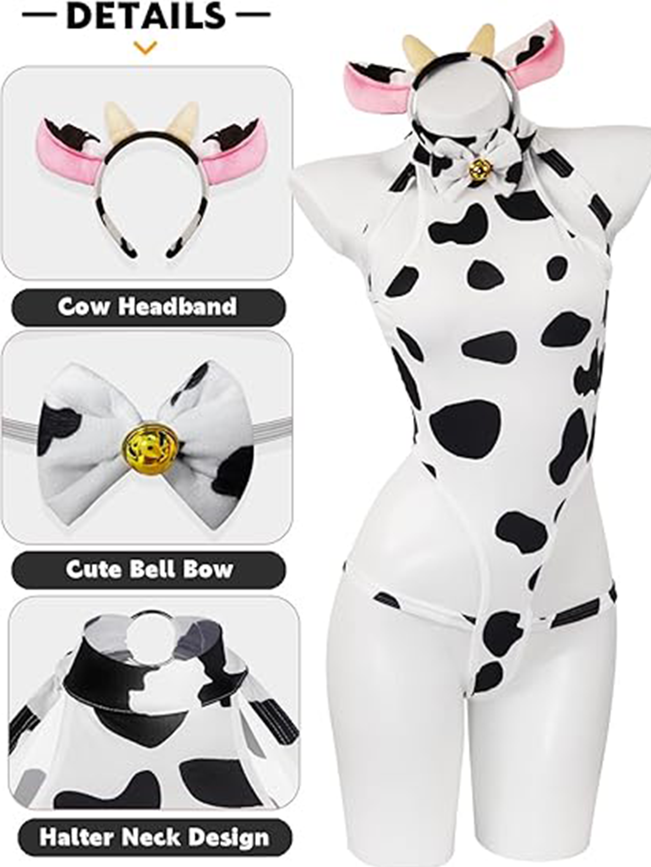 T-1022 The new sexy open-file no-take cow onesie