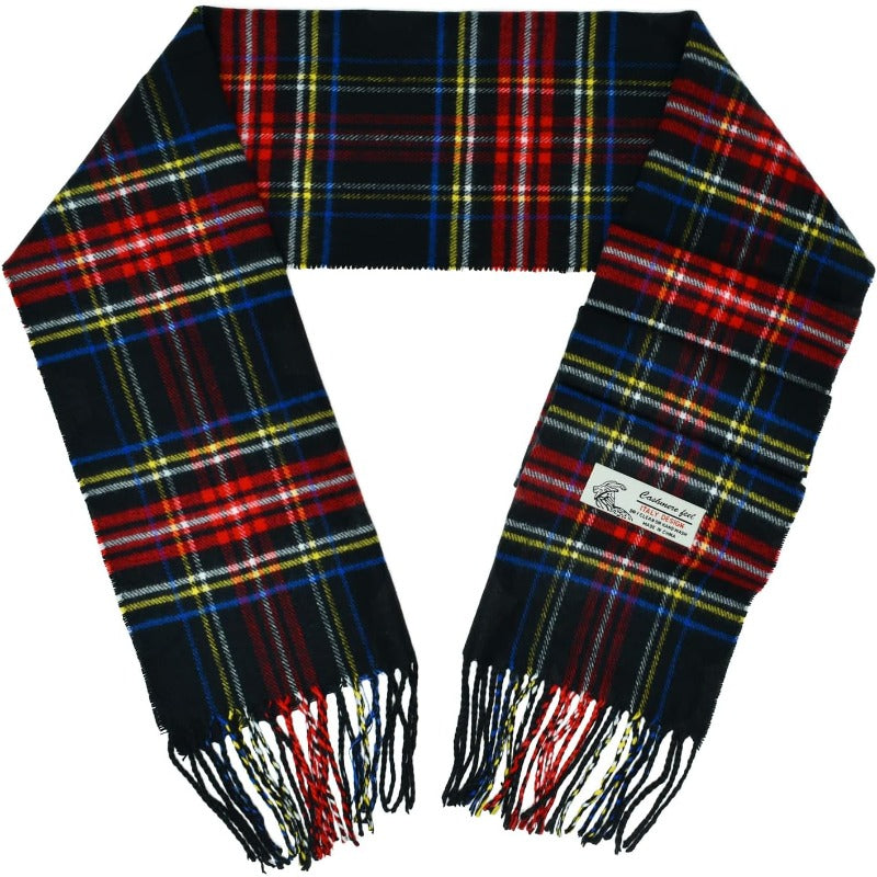 Scottish Stewart Tartan Plaid Luxurious Winter Scarf Soft Cashmere Feel 72"x12", Scottish Heritage Holiday Gift