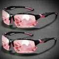 Two Excellent Value Packs: New Women'S Semi-Frame Anti-Glare Fashionable Glasses with TAC Colorful -Color Coating Lenses in Starry Purple And Dreamy Pink. Classic Semi-Frame Design Style, Suitable for Daily Casual Wear And As Gifts