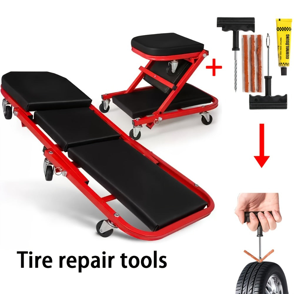 New Gifts for My Husband: 36-inch (approximately 35.98-inch) Outdoor Z-Crawl Seats, Adjustable Load-Board Folding Car Crawl Kit, 6-wheel 2.5-inch (approximately 2.52-inch).Valentine's Day Gifts for Men, Boyfriends, Husbands, And Partners.