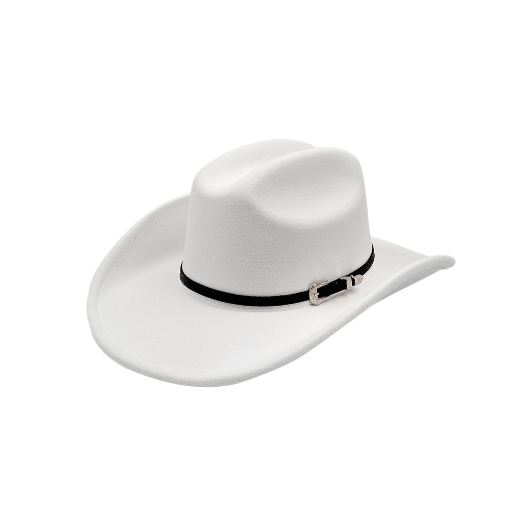 [Western Cowboy Hat] Men's Women's Western Cowboy Cowgirl Fedora Hat Felt Wide Brim Classic Outdoor Cap
