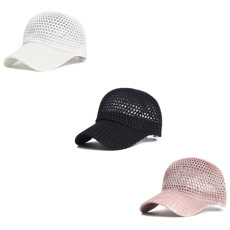 Mesh Baseball Cap for Spring and Summer - Breathable Duckbill Hat for Women & Men, Fashion Street Casual Outdoor Sun Protection Fishing Net Hat