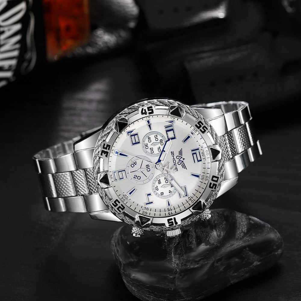 Gold Plated Men'S Sport Watch Chunky Case Chrono Function | Bold And Trendy, Without Battery