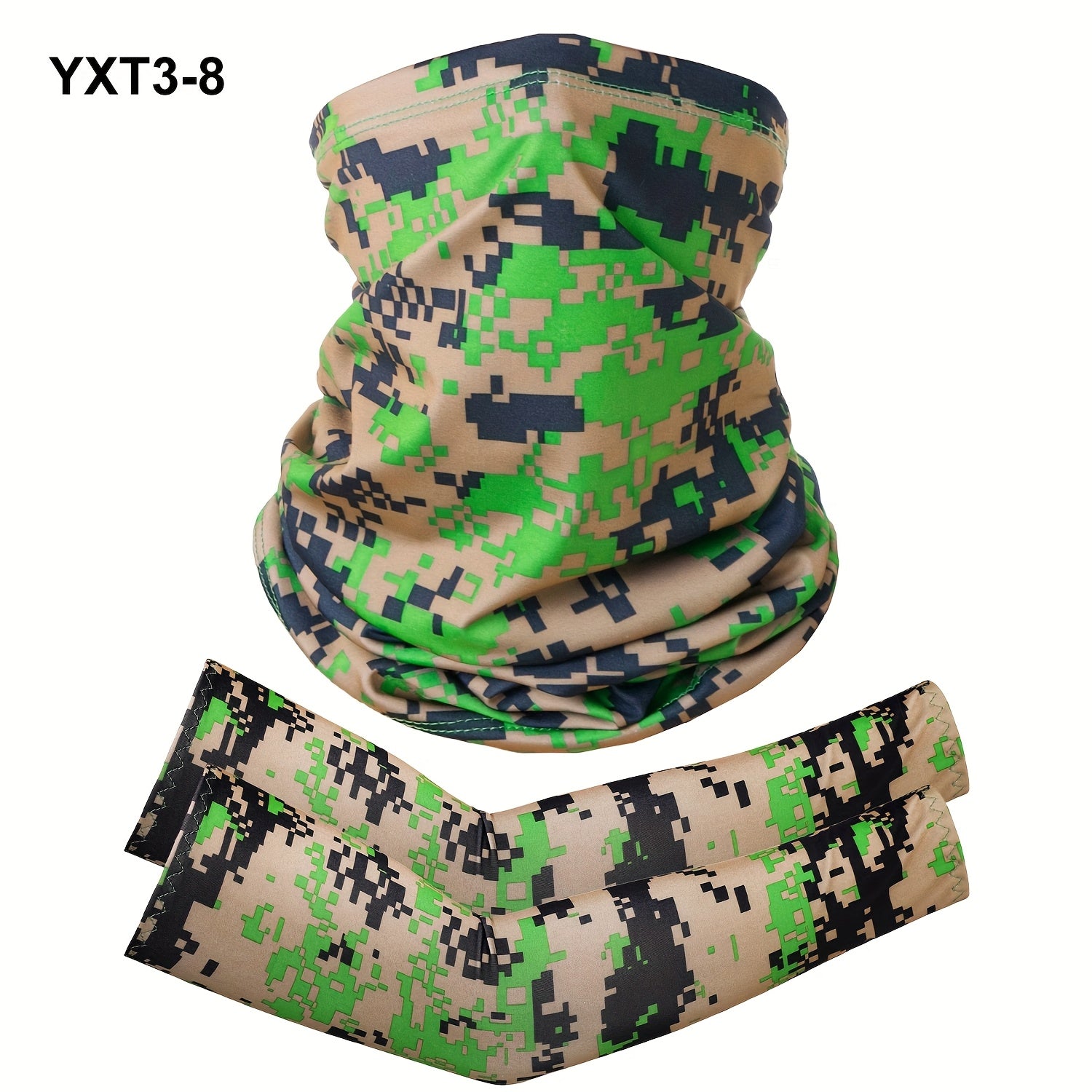 3pcs Sunscreen Riding Face Mask+1Pair Sleeves, Breathable Quick Drying Riding Headscarf, Unisex Multifunctional Sports And Leisure Sleeve