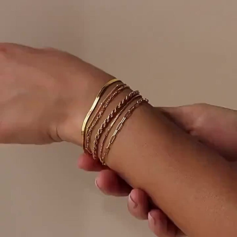 1 Set S925 Sterling Silver Bracelet 5pcs Set Bohemian Style Retro Luxury Suitable for Wearing In Various Occasions