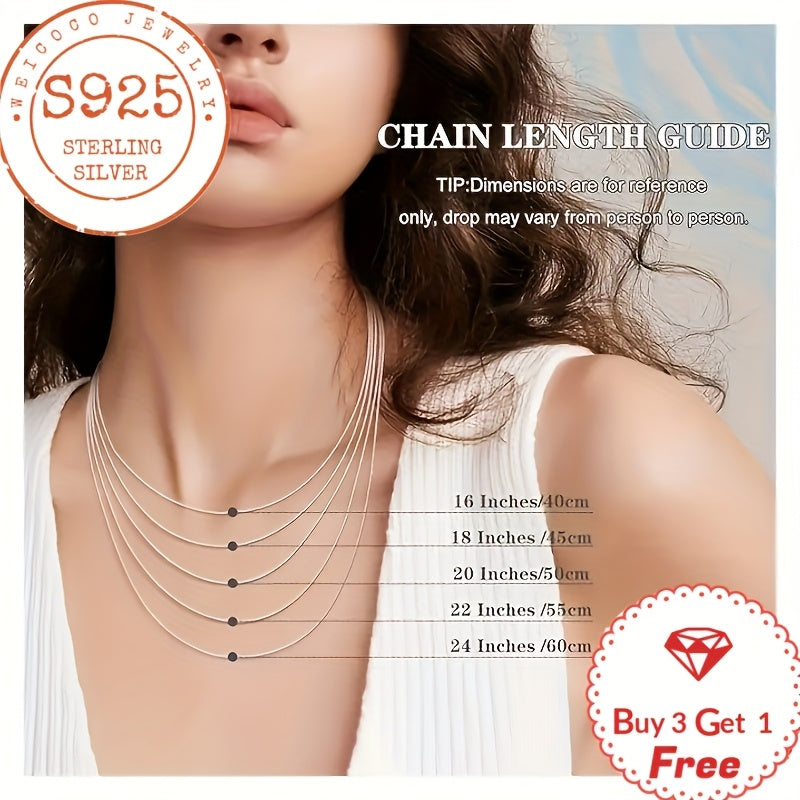 Pure Handmade, 24K gold plated 24K gold plated-plated 925 Silver 1mm Round Snake Chain, Perfect For Commemorations, Valentine'S Day, Mother'S Day, Christmas, Birthdays, Gifts For Him/her, Mother, Daughter, Comes In A Gift Box, Buy 3 Get 1 Free