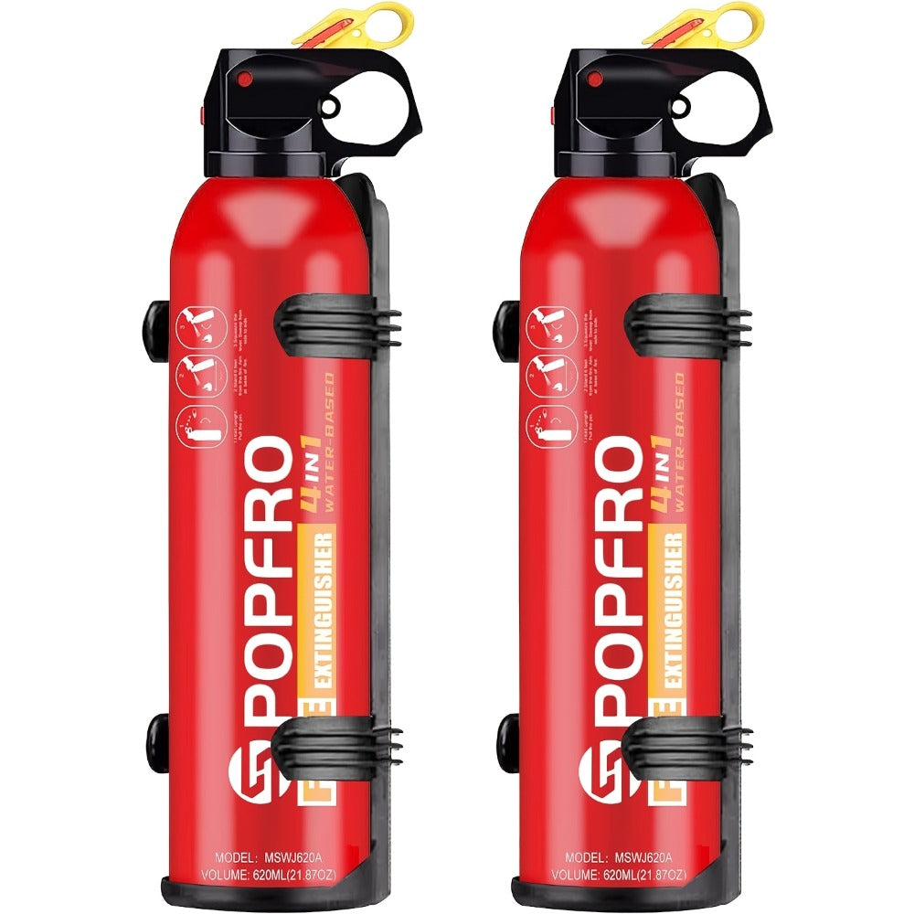 Portable Fire Extinguisher | Home, Garage, Kitchen,  Four-in-One  Fire Extinguisher | for Electrical, Textile And Oil Fires | Non-toxic, Easy to Clean | Wall-mounted