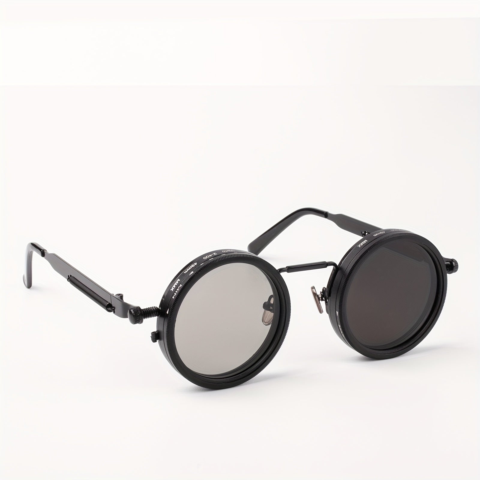 Industrial Punk Style Rotating Dimming Fashion Glasses, Spring Temple, Rotating Dimming, Flexible Adaptation to a Variety of Scenes, High Fashion
