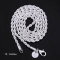 925 Silver Twisted Rope Necklace, with a Simple Hip-Hop Style. an Elegant Jewelry Accessory for Ladies. Suitable for Music Festivals, Vacation Outfits, Valentine'S Day Gifts. Suitable for All Seasons And Can Be Worn Daily.
